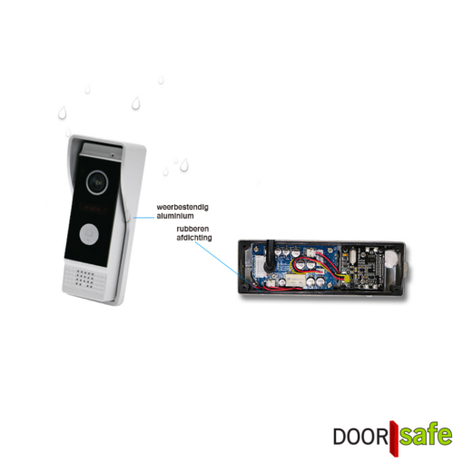 Officier alarm lippen Doorsafe 7100 bedrade video deurbel met camera & intercom.