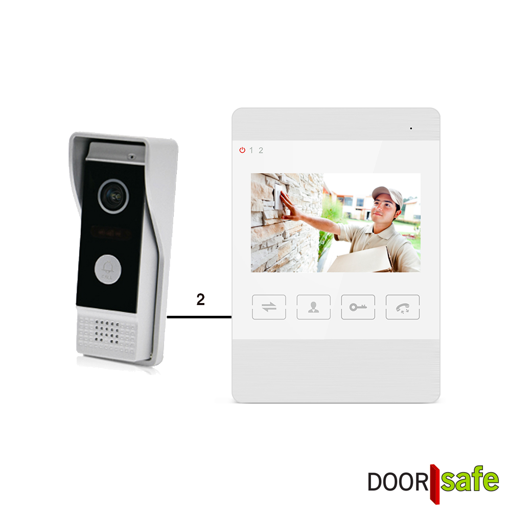 Doorsafe 7100 bedrade video deurbel met & intercom.