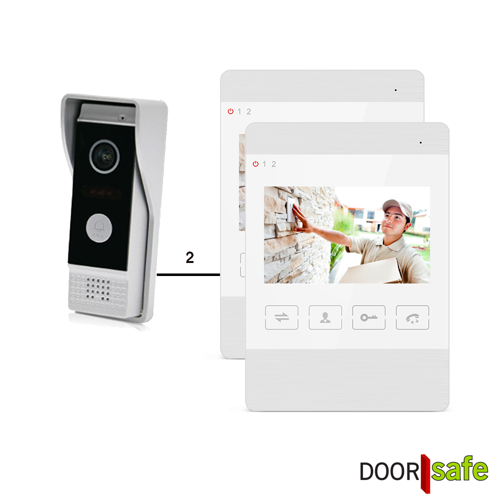 samenvoegen Cusco Manga Doorsafe 7100 bedrade video deurbel met camera & intercom.