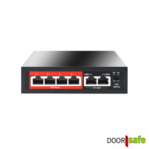 DS4986 | POE switch | POE IEEE 802.3af | 52W | 4 x POE poort | 2 x Uplinkpoort | voor DS6670 / DS6669 / DS4988 / DS4984