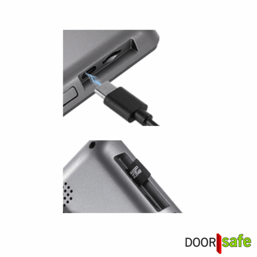 DS4200 BUDGET | draadloze camera deurbel | 4,3″ scherm | draadloos, standaard bereik (2,4Ghz) | Deurbel op 5000mAh accu | Laag resolutie beeld | Simplex audio | PIR bewegingssensor | Infrarood nachtzicht | Slot/poort/gong niet aansluitbaar | Met monitoring | Opslag op SD-kaart in scherm van 32Gb - Image 7