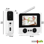 3 DS4451 draadloze camera deurbel wit uitneembare batterijen