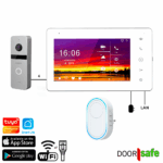 DS7569 | HD internet deurbel met camera | Zilver of Zwart | 7" touchscherm | met WiFi gong | 4 draads | 2,4/5Ghz WiFi of Netwerkkabel | 32Gb
